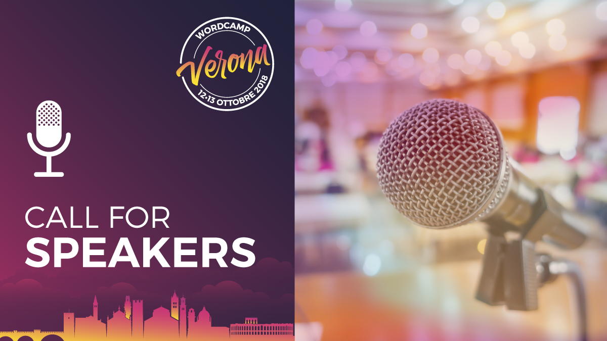 call for speakers WordCamp Verona 2018