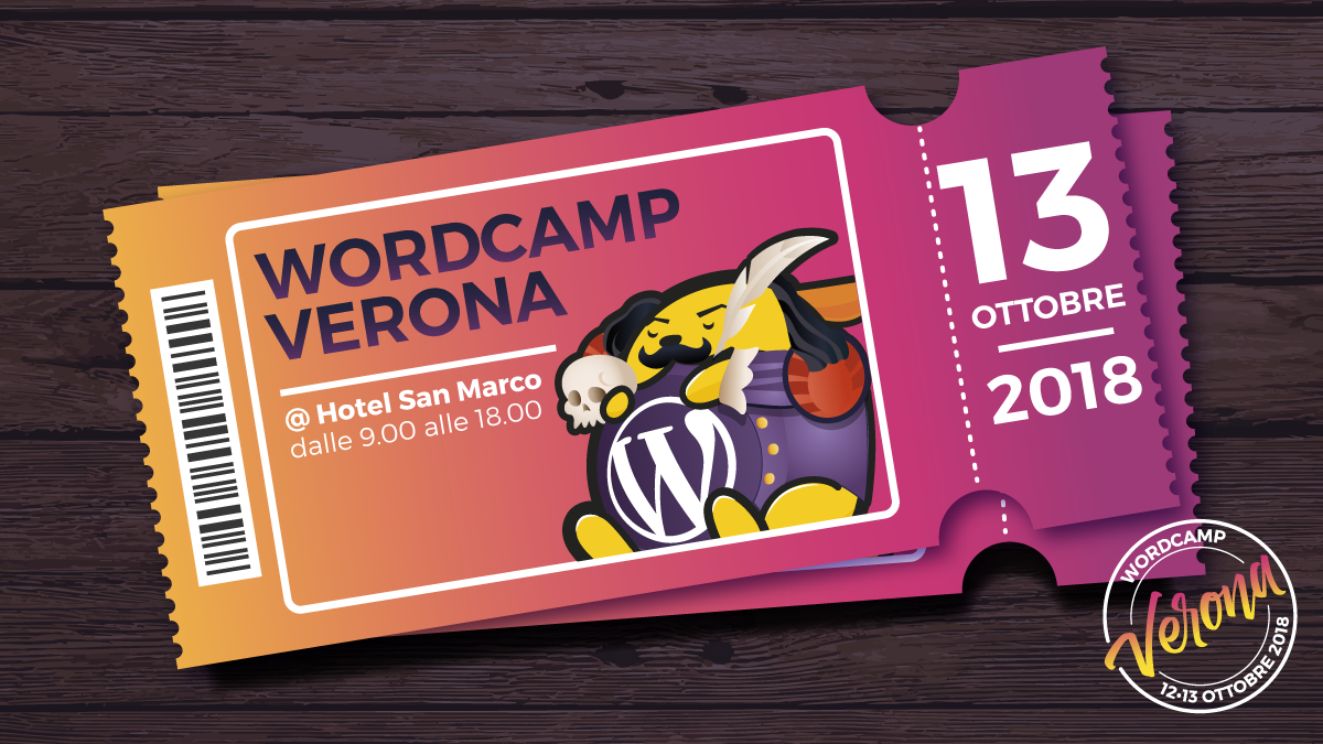tickets WordCampVerona2018